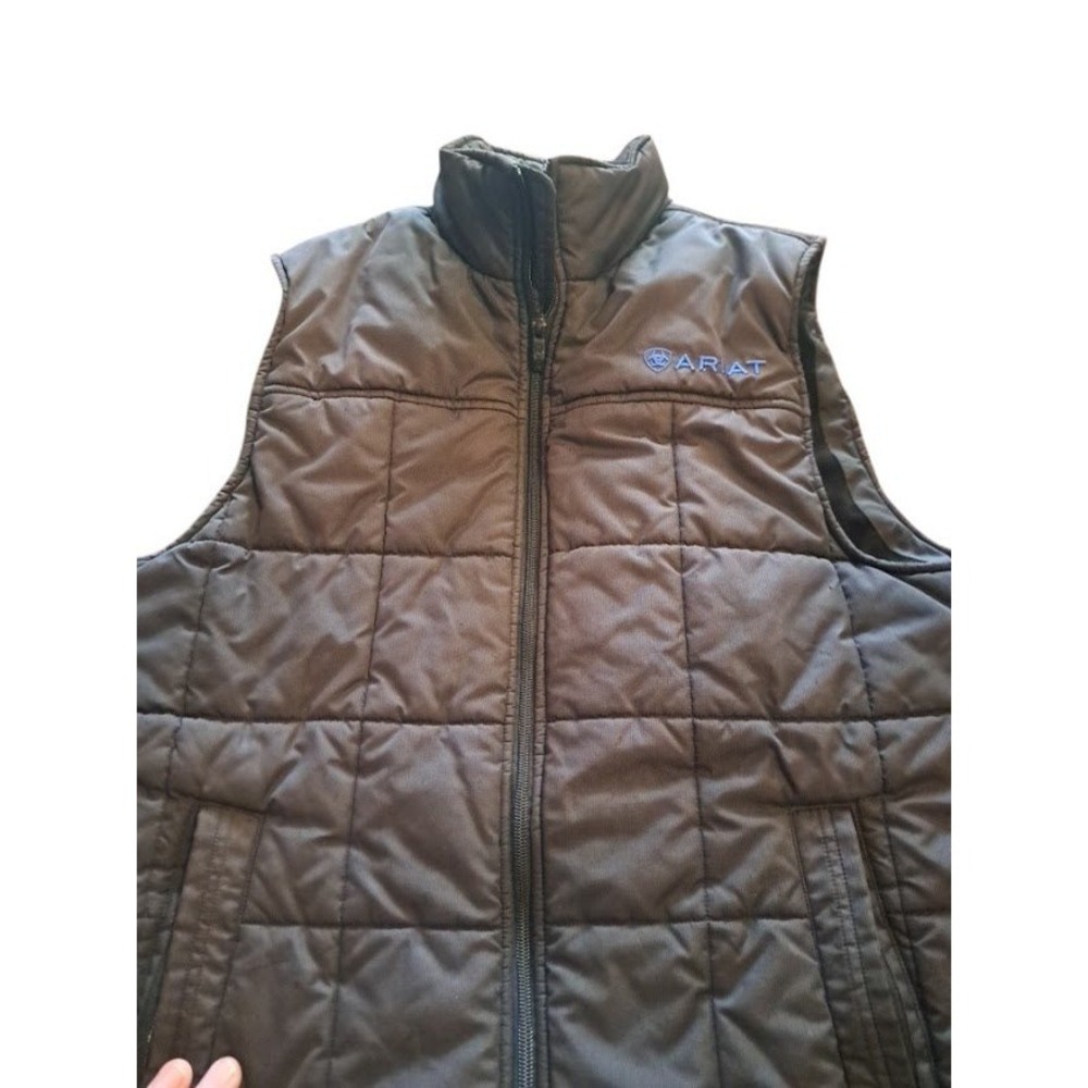 Ariat Concealed Carry Quilted Vest Mens Medium Full Zip Outdoor Western FLAWS